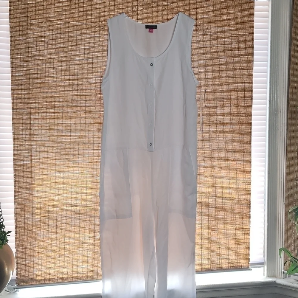 Vince Camuto Button Down Tencel Jumpsuit - Picture 3 of 8